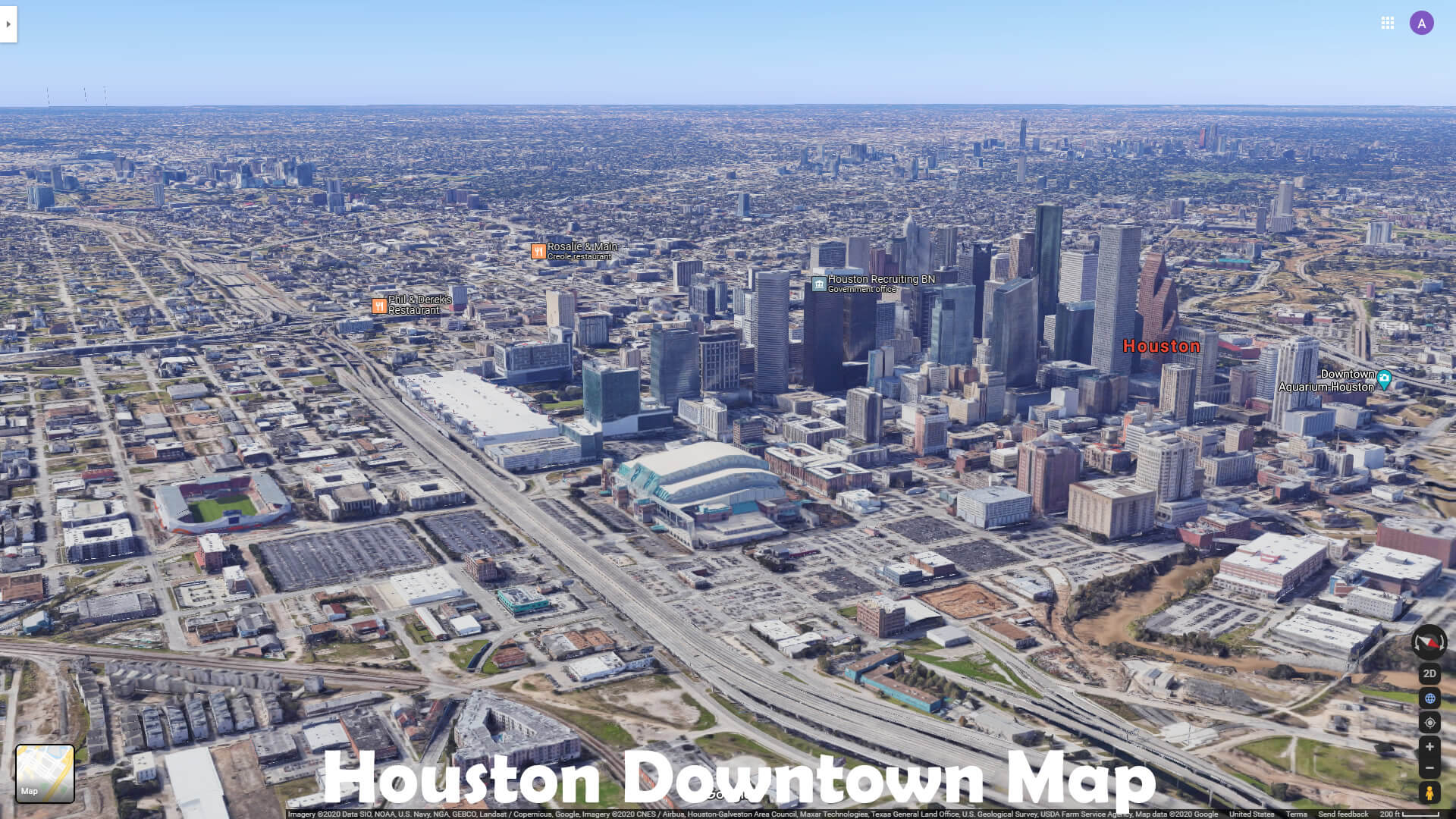 Houston Downtown Map